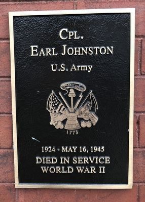 Cpl. Earl Johnston Marker image. Click for full size.
