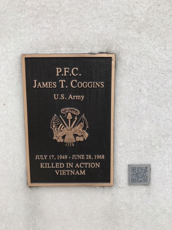 P.F.C. James T. Coggins Marker image. Click for full size.