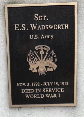 Sgt. E.S. Wadsworth Marker image. Click for full size.