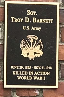Sgt. Troy D. Barnett Marker image. Click for full size.