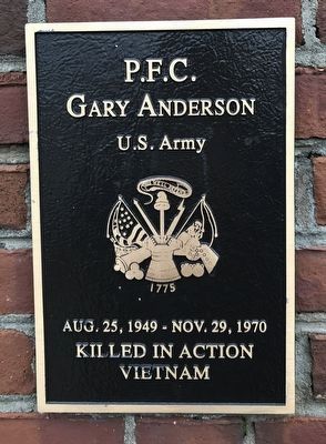 P.F.C. Gary Anderson Marker image. Click for full size.
