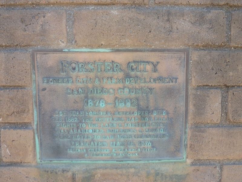 Forster City Marker image. Click for full size.