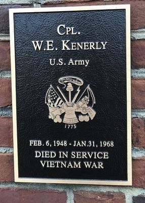 Cpl. W.E. Kenerly Marker image. Click for full size.