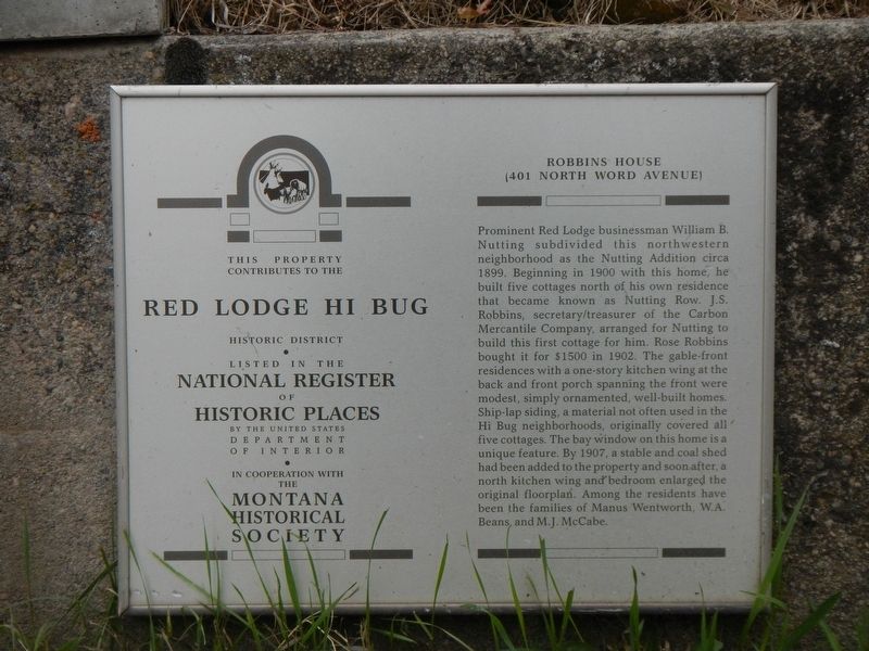 Robbins House Marker image. Click for full size.