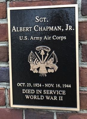 Sgt. Albert Chapman, Jr. Marker image. Click for full size.