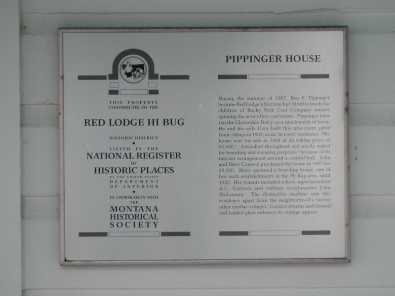 Pippinger House Marker image. Click for full size.