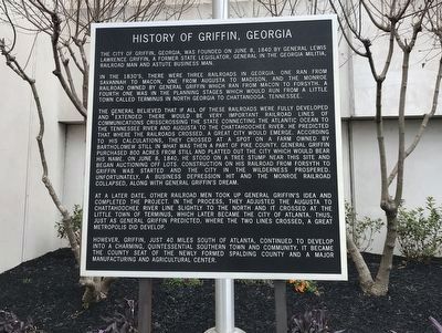 History of Griffin, Georgia Marker image. Click for full size.