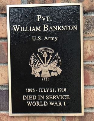 Pvt. William Bankston Marker image. Click for full size.