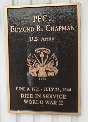 PFC. Edmond R. Chapman Marker image. Click for full size.