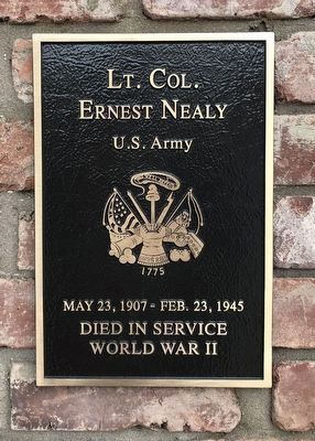 Lt. Col. Ernest Nealy Marker image. Click for full size.