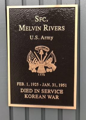 Sfc. Melvin Rivers Marker image. Click for full size.