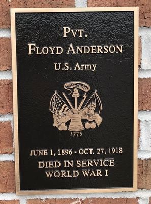 Pvt. Floyd Anderson Marker image. Click for full size.