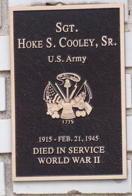 Sgt. Hoke S. Cooley, Sr. Marker image. Click for full size.