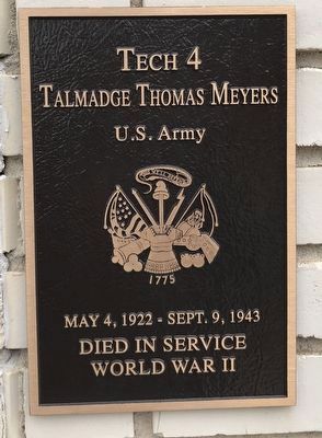 Tech 4 Talmadge Thomas Meyers Marker. Click for full size. Tech 4 Talmadge Thomas Meyers Marker image. Click for full size.