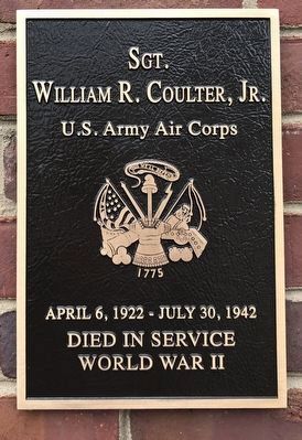 Sgt. William R. Coulter, Jr. Marker image. Click for full size.