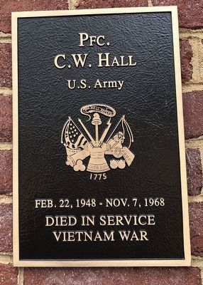 P.F.C. C.W. Hall Marker image. Click for full size.