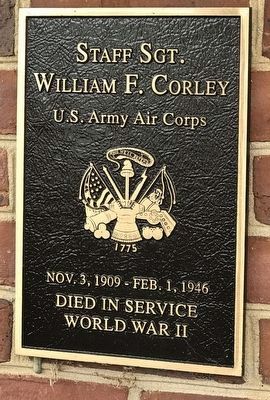 Staff Sgt. William F. Corley Marker image. Click for full size.
