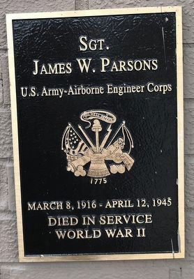 Sgt. James W. Parsons Marker image. Click for full size.