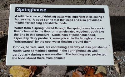 Springhouse Marker. Click for full size. Springhouse Marker image. Click for full size.