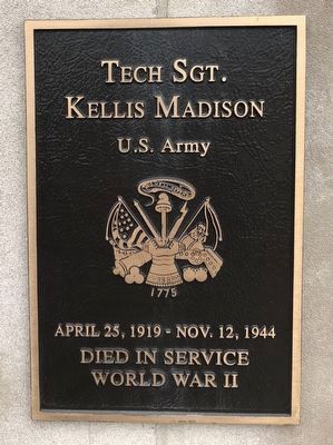 Tech Sgt. Kellis Madison Marker image. Click for full size.