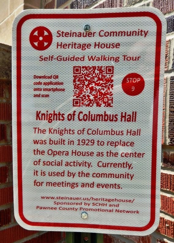 Knights of Columbus Hall Marker image. Click for full size.
