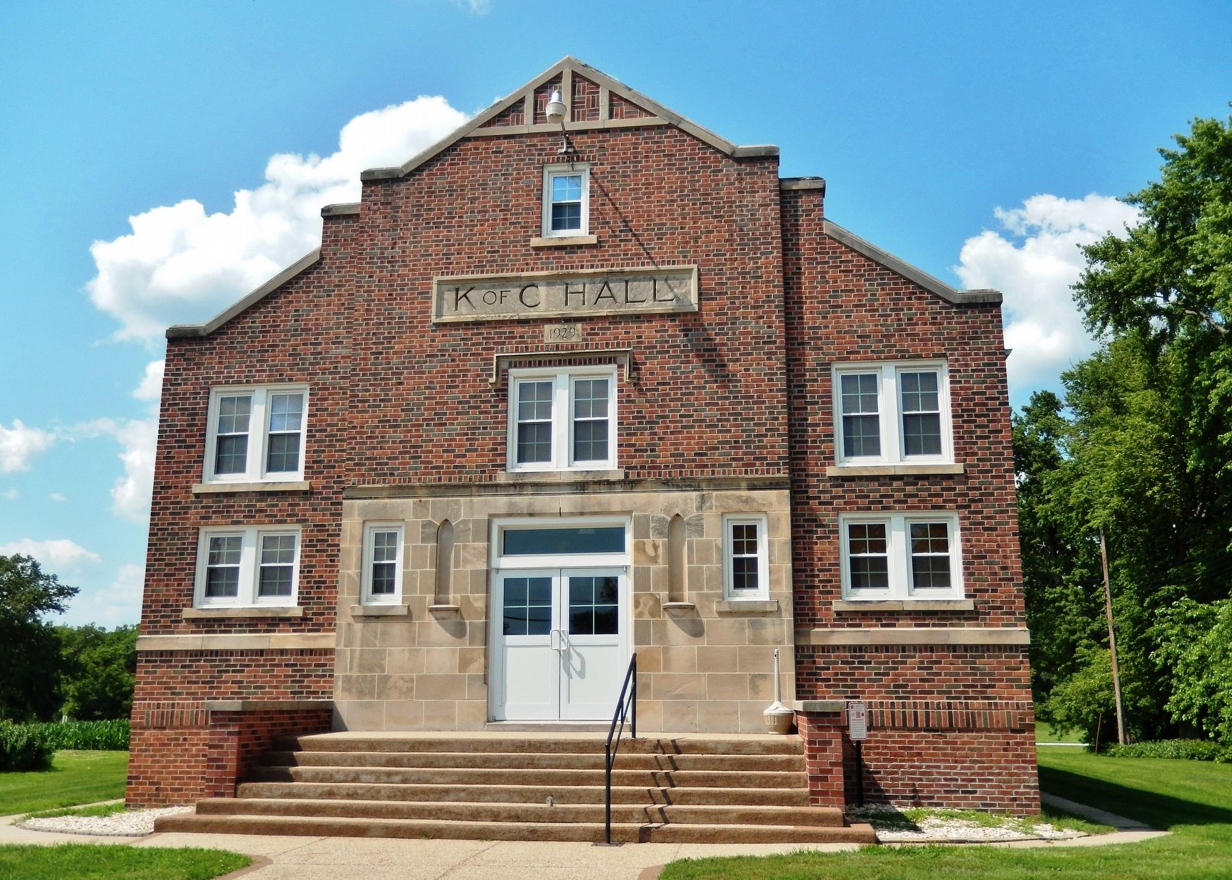 Knights of Columbus Hall (<i>south/front elevation</i>). Click for full size. Knights of Columbus Hall (<i>south/front elevation</i>) image. Click for full size.