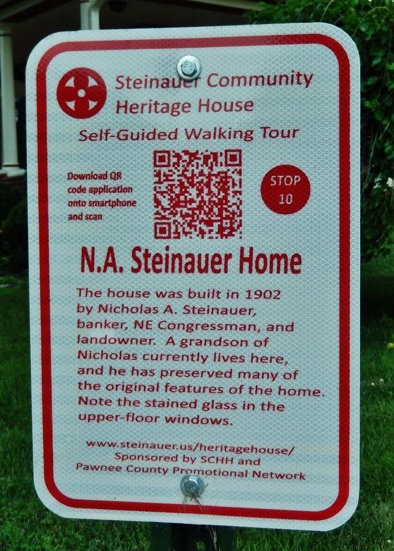 N.A. Steinauer Home Marker. Click for full size. N.A. Steinauer Home Marker image. Click for full size.
