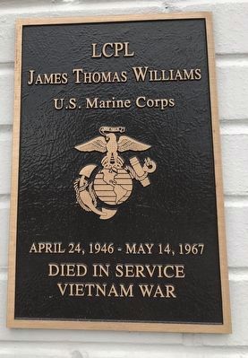 LCPL James Thomas Williams Marker image. Click for full size.