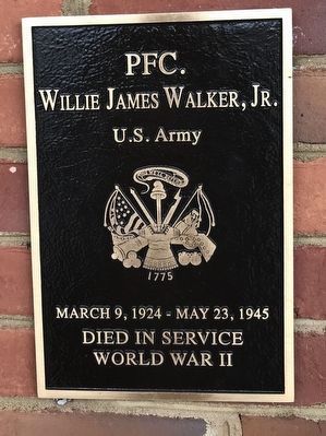 PFC. Willie James Walker, Jr. Marker image. Click for full size.