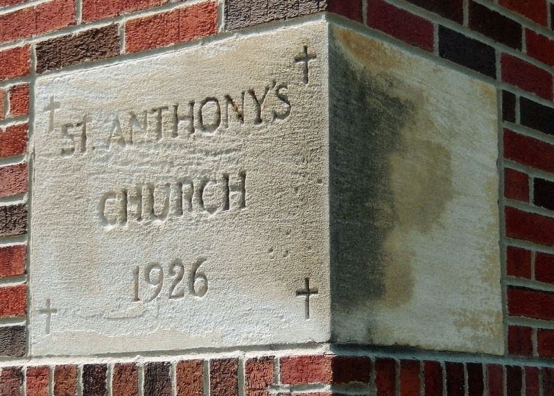 St. Anthony of Padua Catholic Church Cornerstone. Click for full size. St. Anthony of Padua Catholic Church Cornerstone image. Click for full size.