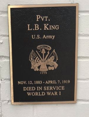 Pvt. L.B. King Marker image. Click for full size.