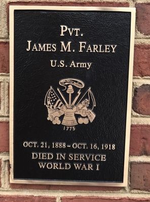 Pvt. James M. Farley Marker image. Click for full size.