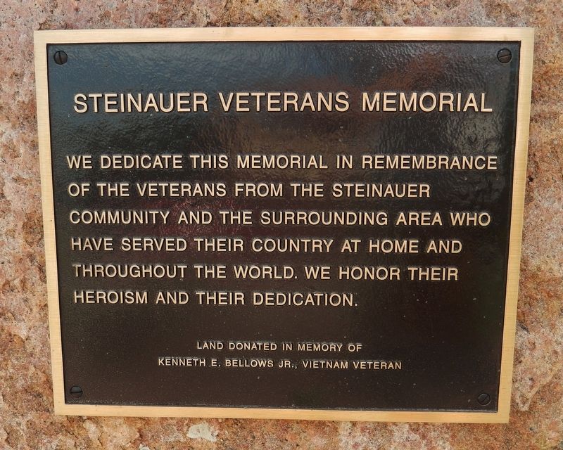 Steinauer Veterans Memorial image. Click for full size.