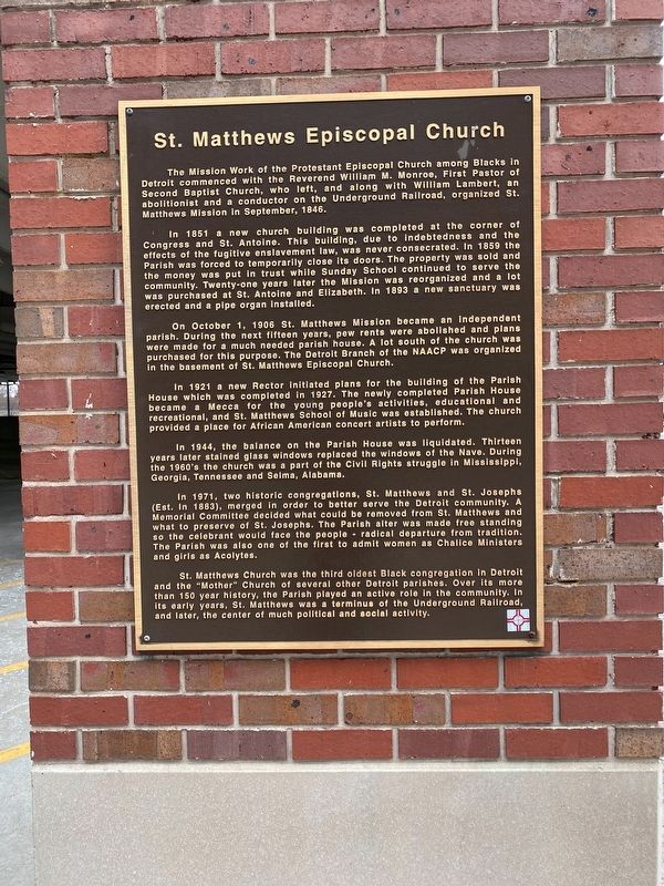 St. Matthew's Episcopal Church Marker image. Click for full size.