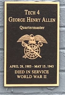 Tech 4 George Henry Allen Marker image. Click for full size.