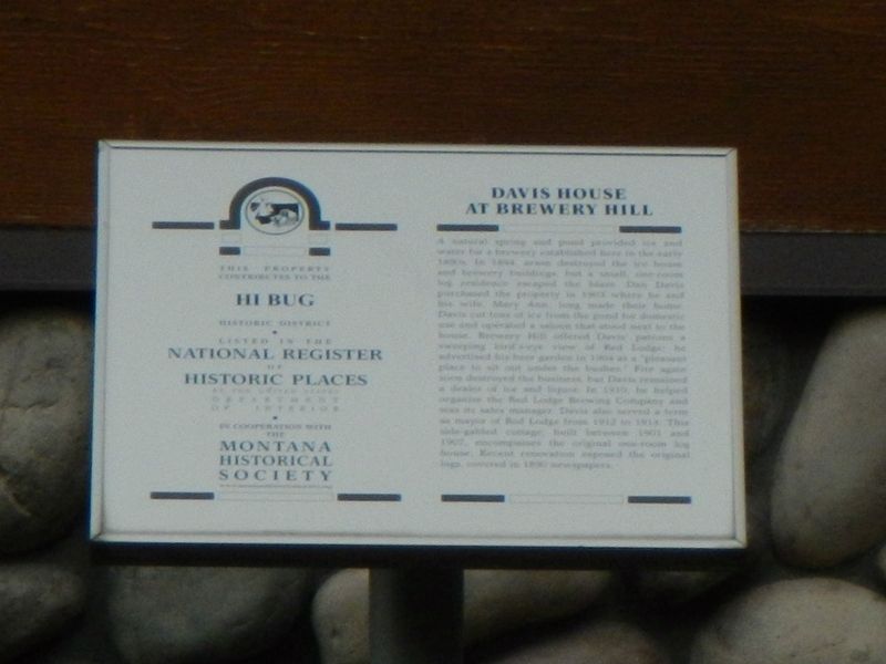 Davis House at Brewery Hill Marker image. Click for full size.