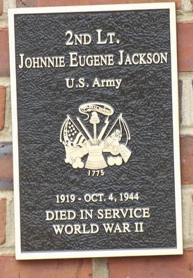 2nd Lt. Johnnie Eugene Jackson Marker image. Click for full size.