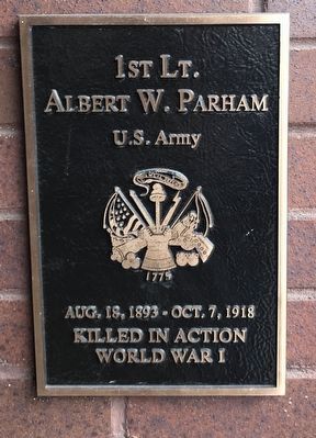 1st Lt. Albert W. Parham Marker image. Click for full size.