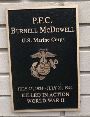P.F.C. Burnell McDowell Marker image. Click for full size.