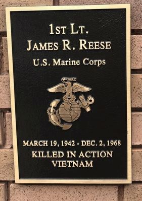 1st Lt. James R. Reese Marker image. Click for full size.