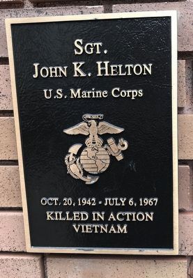 Sgt. John K. Helton Marker image. Click for full size.