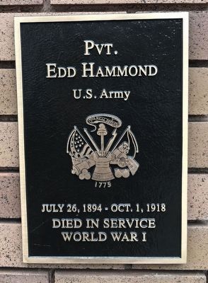 Pvt. Edd Hammond Marker image. Click for full size.