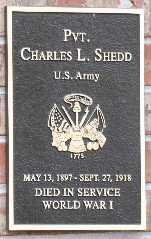 Pvt. Charles L. Shedd Marker image. Click for full size.