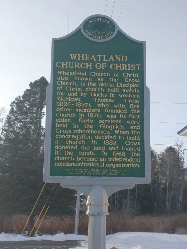Wheatland Church of Christ Marker image. Click for full size.