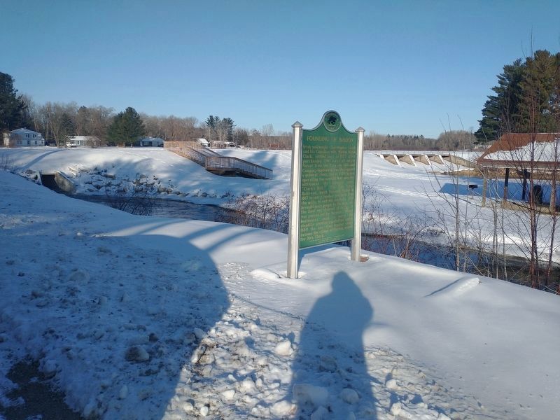 Founding of Marion / Marion Mill Pond and Dam Marker image. Click for full size.