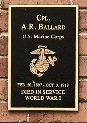 Cpl. A.R. Ballard Marker image. Click for full size.
