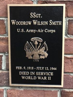SSgt. Woodrow Wilson Smith Marker image. Click for full size.