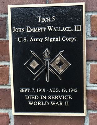 Tech 5 John Emmett Wallace, III Marker image. Click for full size.