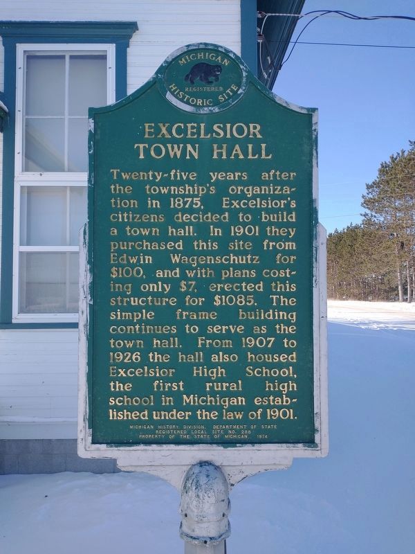 Excelsior Town Hall Marker image. Click for full size.