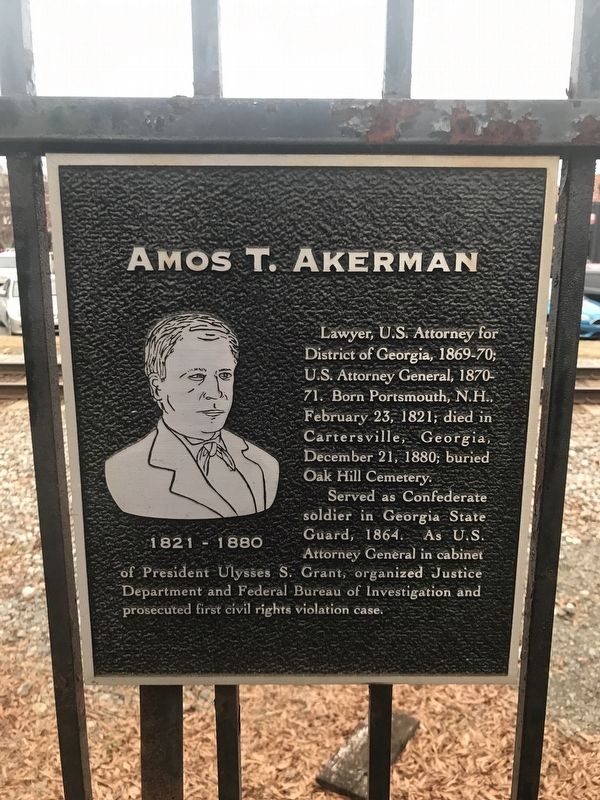 Amos T. Akerman Marker image. Click for full size.
